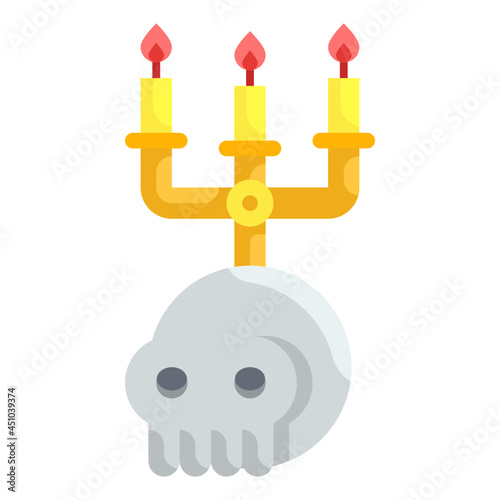candelabra flat icon