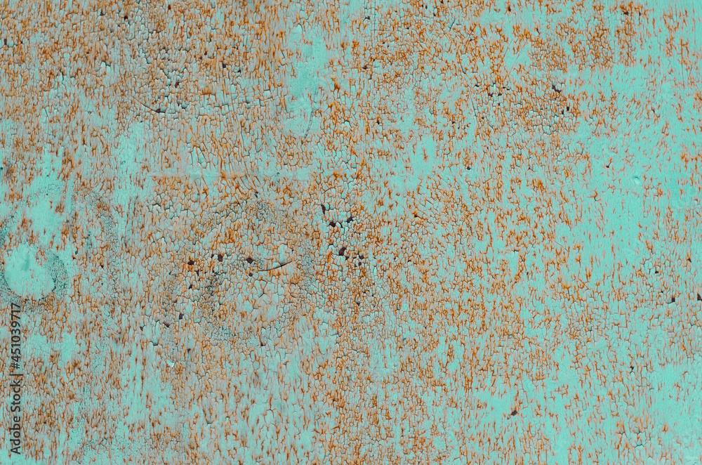 Old peeling paint. Rusty metal. Rust texture. Painted iron. Old peeling paint. Rusty metal. Rust texture. Painted iron.