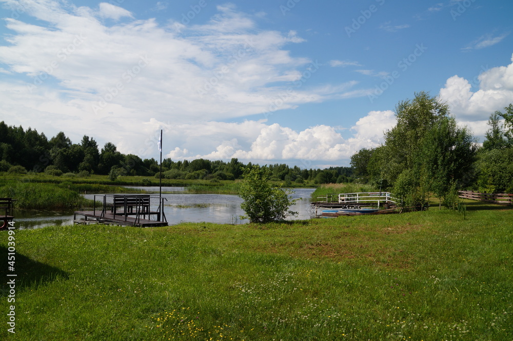 Fototapeta premium landscape with lake