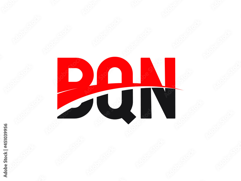 BQN Letter Initial Logo Design Vector Illustration