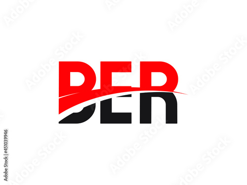 BER Letter Initial Logo Design Vector Illustration