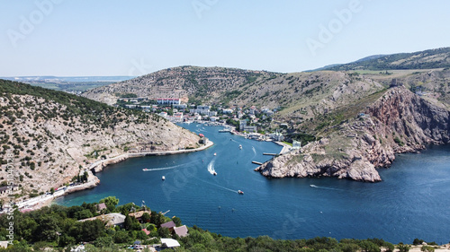 Photos View of the Balaklava Harbor in Crimea, Sevastopol, Crimean Peninsula