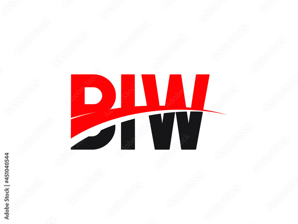 BIW Letter Initial Logo Design Vector Illustration BIW Letter Initial Logo Design Vector Illustration