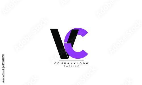 Alphabet letters Initials Monogram logo VC, VC INITIAL, VC letter
