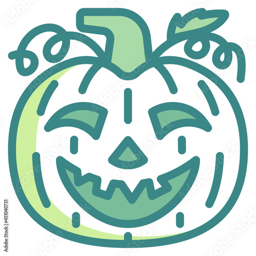 pumpkin blue line icon