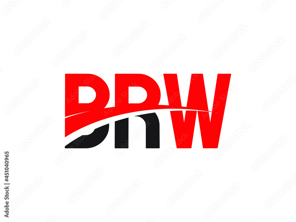 BRW Letter Initial Logo Design Vector Illustration