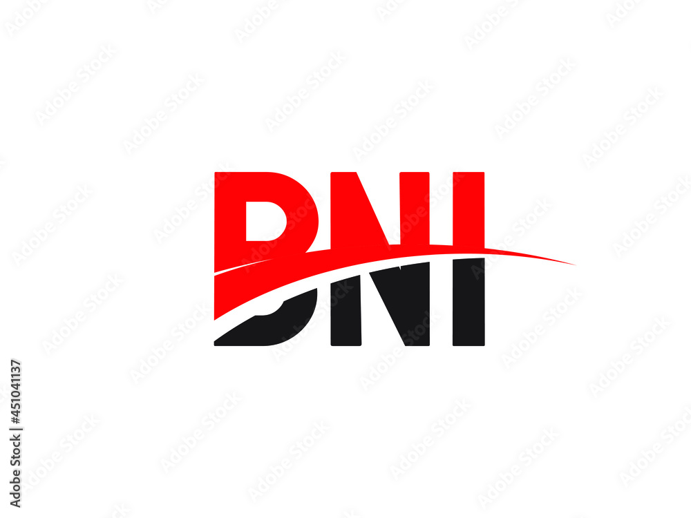 BNI Letter Initial Logo Design Vector Illustration