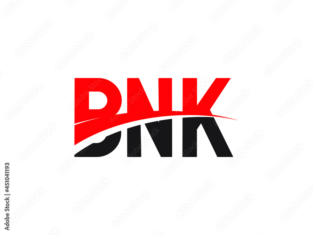 BNK Letter Initial Logo Design Vector Illustration