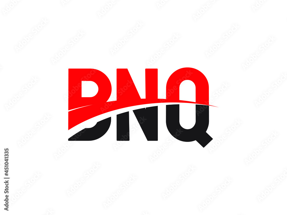 BNQ Letter Initial Logo Design Vector Illustration