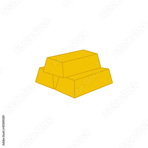 Gold bar coin icon isolated on white background. Wealth symbol modern, simple, vector, icon for website design, mobile app, ui. Vector Illustration