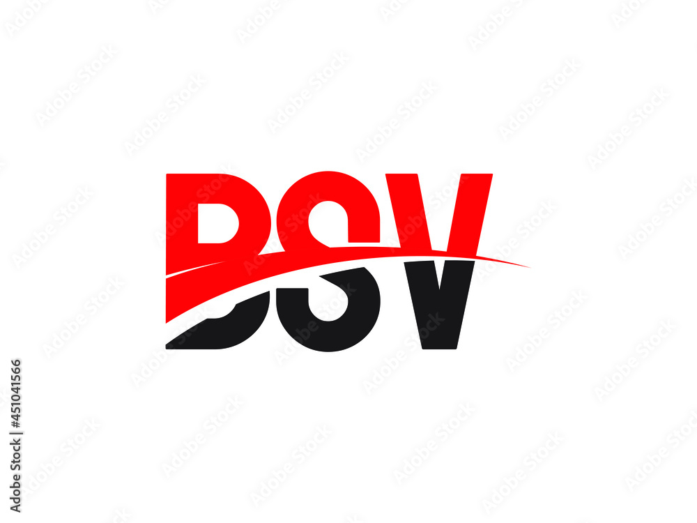 BSV Letter Initial Logo Design Vector Illustration