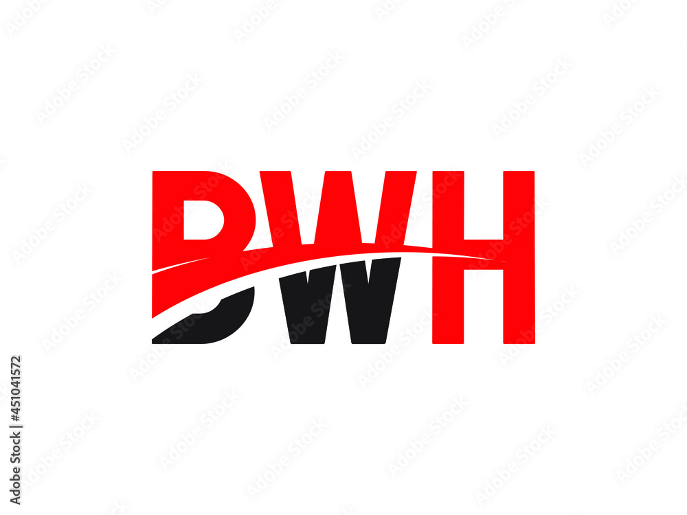 BWH Letter Initial Logo Design Vector Illustration