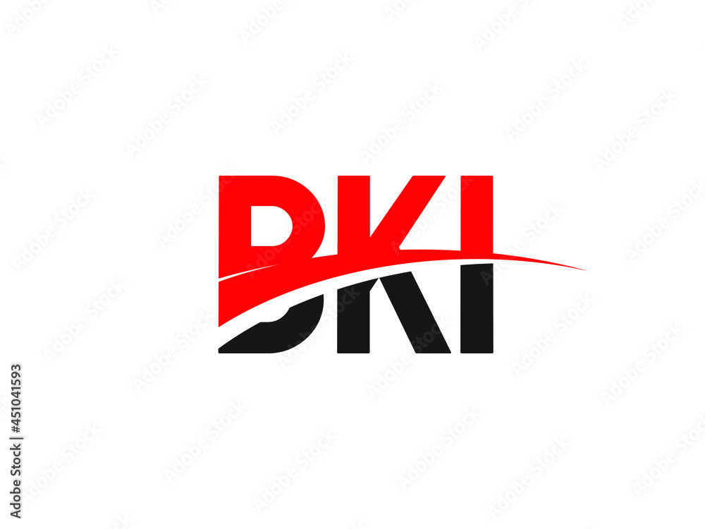 BKI Letter Initial Logo Design Vector Illustration