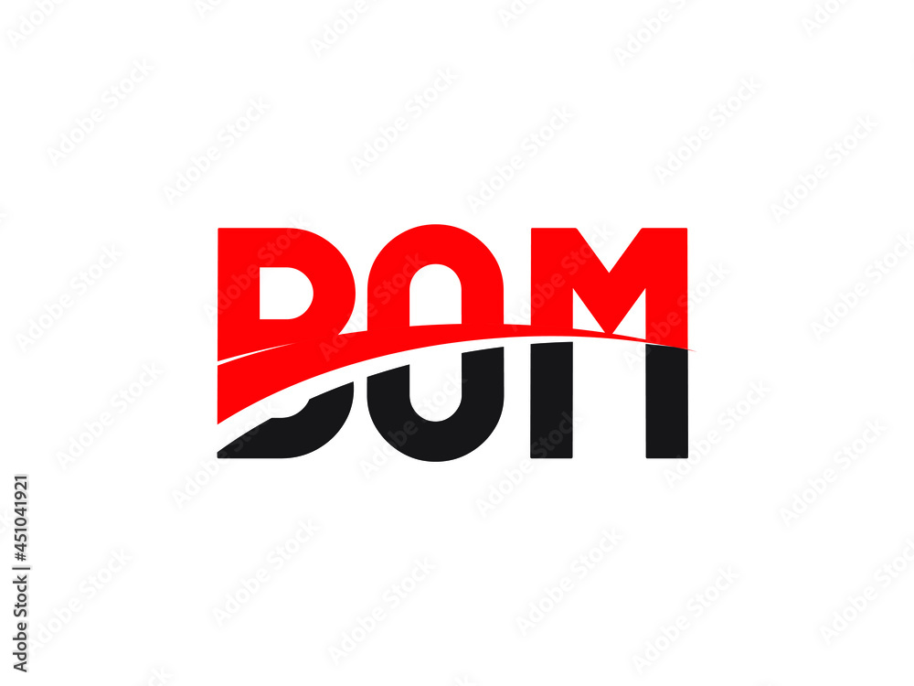 BOM Letter Initial Logo Design Vector Illustration