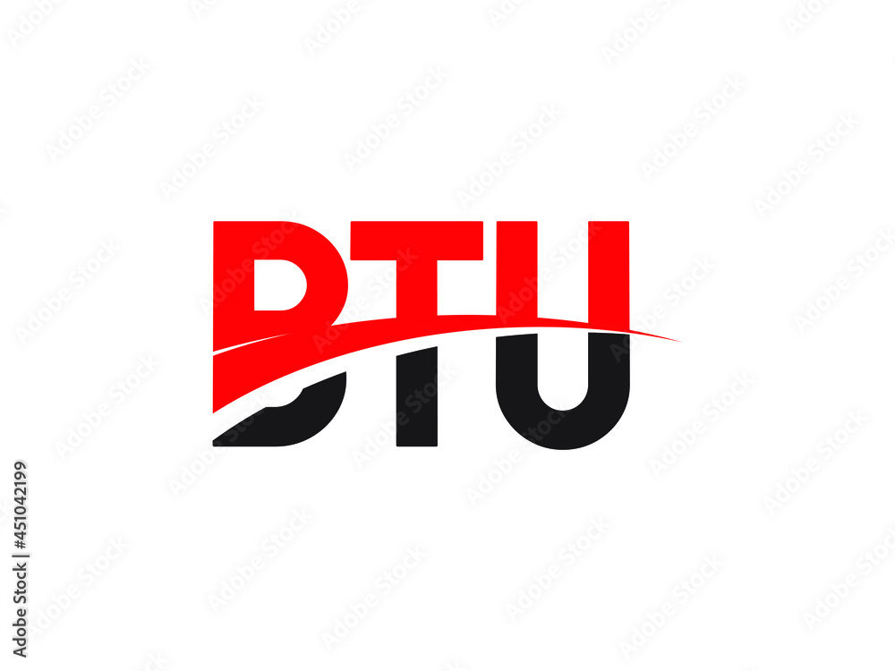 BTU Letter Initial Logo Design Vector Illustration BTU Letter Initial Logo Design Vector Illustration
