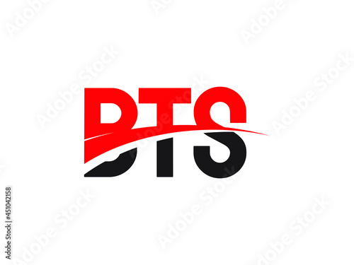 BTS Letter Initial Logo Design Vector Illustration