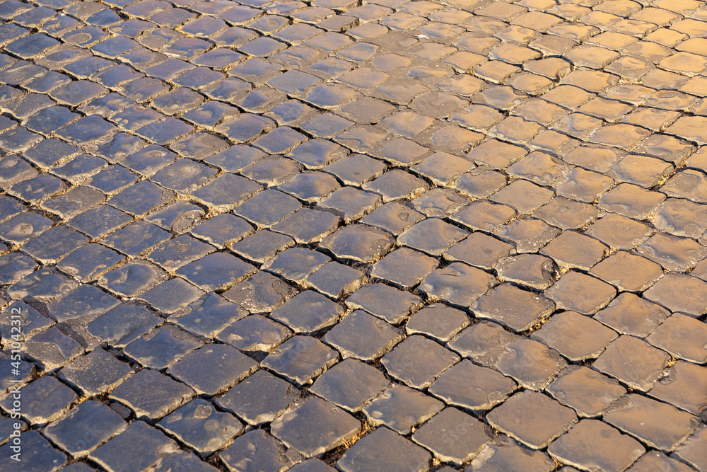 Εκτύπωση καμβά background of old cobble stone street