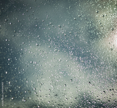 Rain droplets on window