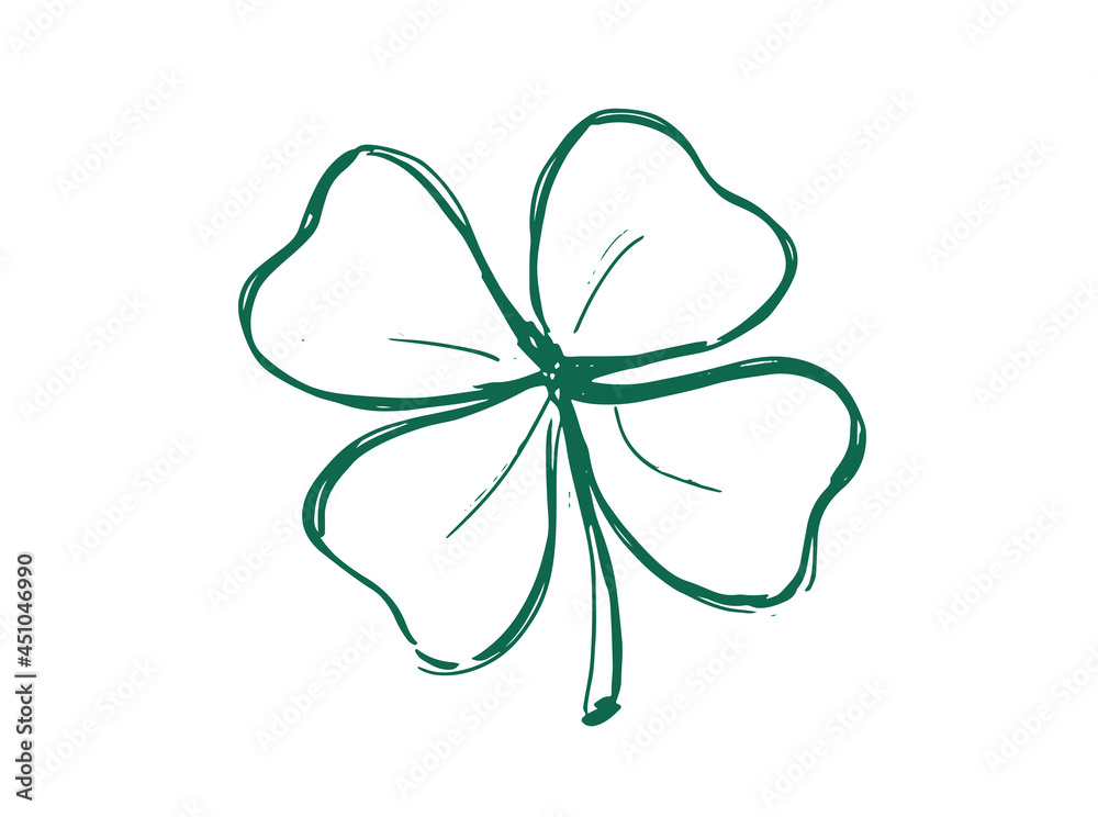 Clover, St. Patrick's Day. Hand drawn illustrations. Vector. Clover, St. Patrick's Day. Hand drawn illustrations. Vector.