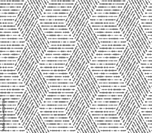 Abstract geometric pattern with stripes, lines. Seamless vector background. White and gray ornament. Simple lattice graphic design.