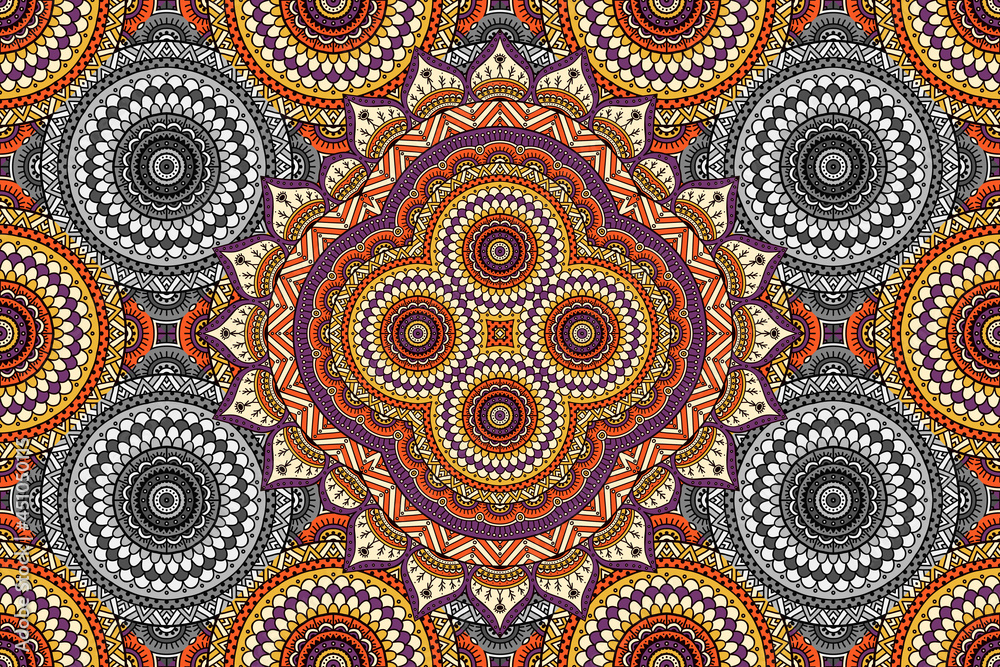 Abstract Mandala Seamless Pattern_28