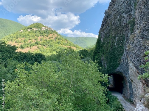 waterfall in the mountains