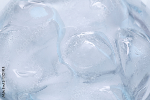 Close-up of Ice Texture. Frozen Background.