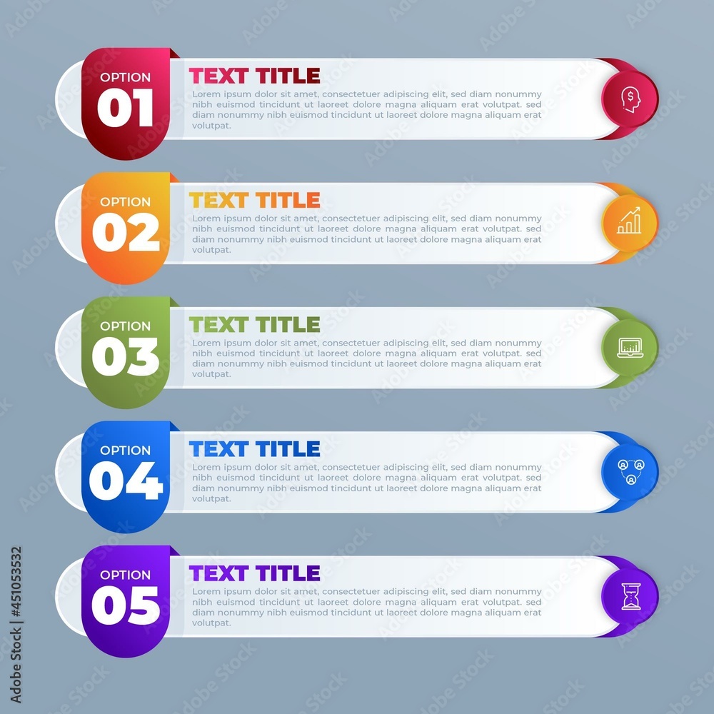 Gradient Table Contents Infographic_2 Stock Illustration | Adobe Stock
