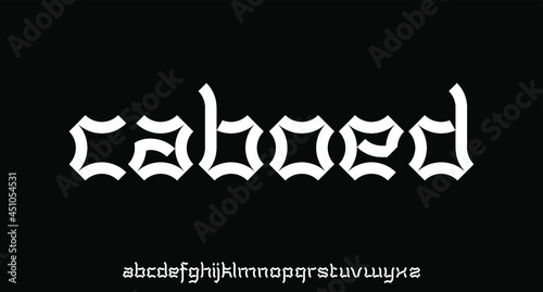 futuristic geometric alphabet font vector