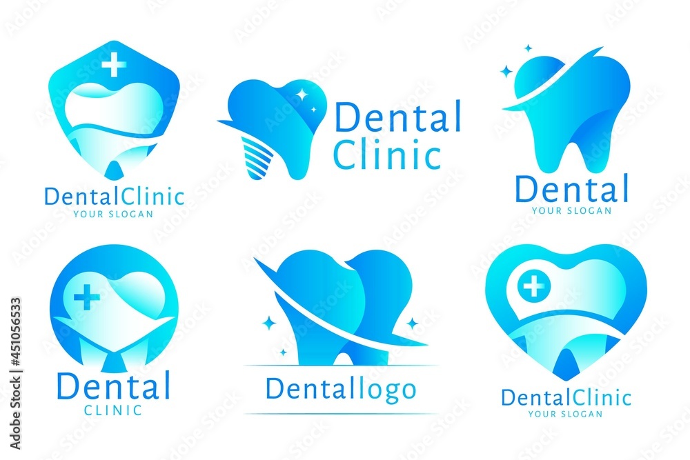 Set Flat Dental Logo Templates_3