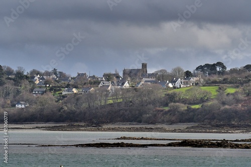 Beautiful view on Louannec-Nantouar in Brittany France photo