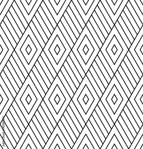 Abstract seamless geometric diamonds grid pattern and texture.