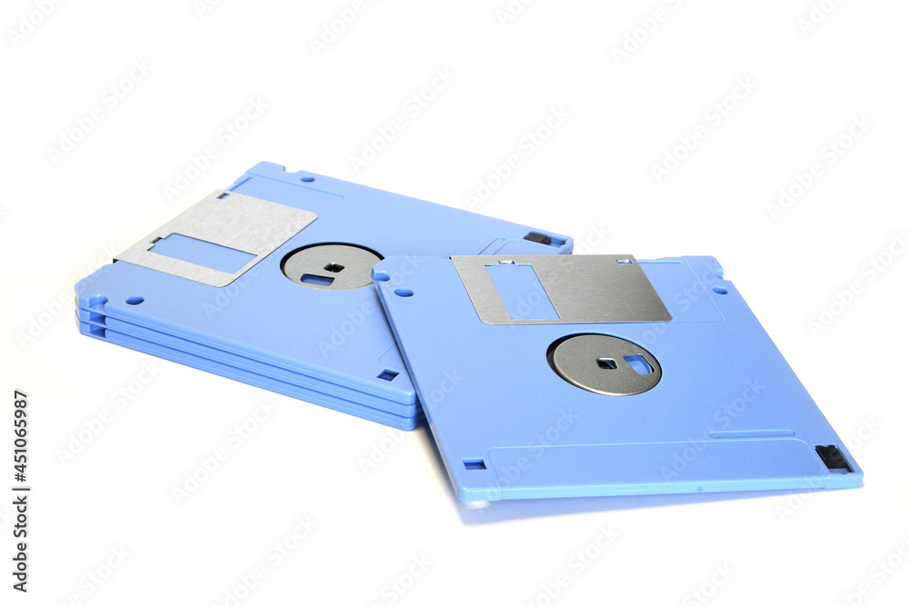 colored floppy diskettes isolated on white colored floppy diskettes isolated on white