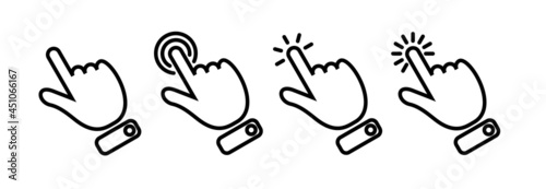 hand touch icon  cursor icon  vector symbol illustration