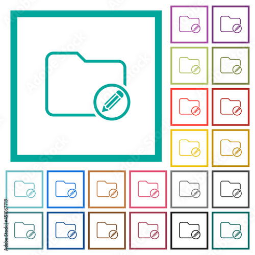 Edit directory flat color icons with quadrant frames