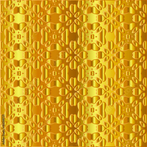Geometric vector pattern with yellow and white gradient. gold ornament for wallpapers and backgrounds. 