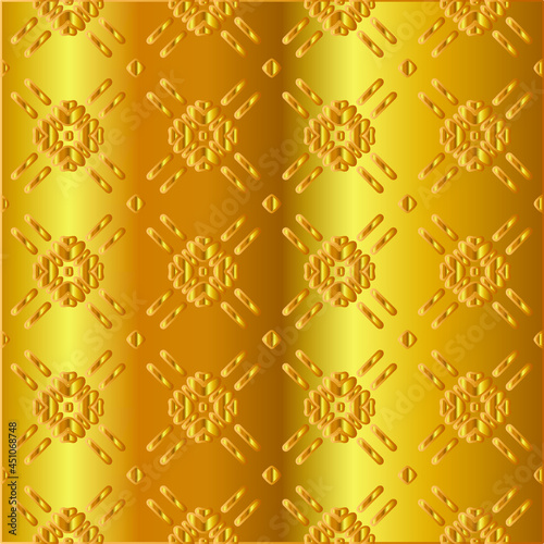 Geometric vector pattern with yellow and white gradient. gold ornament for wallpapers and backgrounds. 
