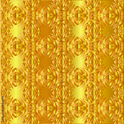 Geometric vector pattern with yellow and white gradient. gold ornament for wallpapers and backgrounds. 