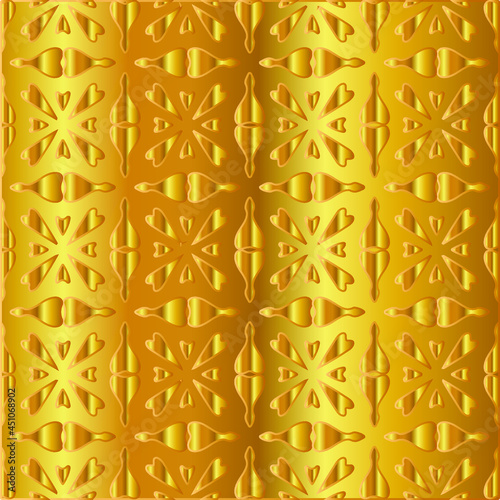 Geometric vector pattern with yellow and white gradient. gold ornament for wallpapers and backgrounds. 