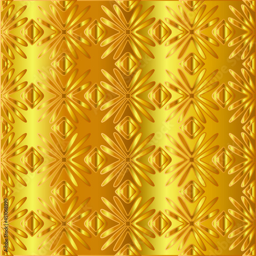 Geometric vector pattern with yellow and white gradient. gold ornament for wallpapers and backgrounds.
