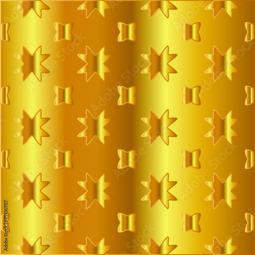 Geometric vector pattern with yellow and white gradient. gold ornament for wallpapers and backgrounds.
