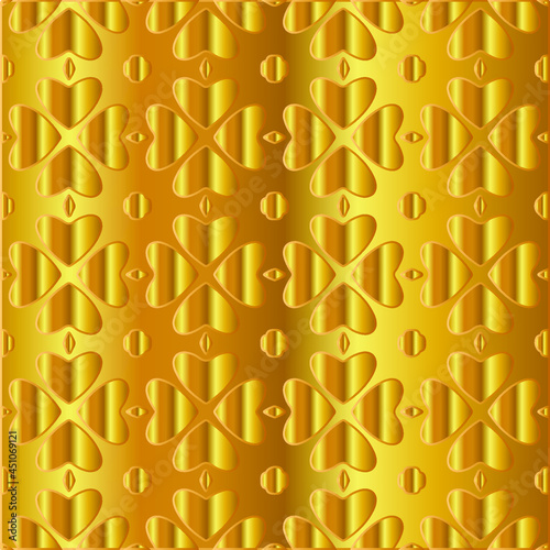 Geometric vector pattern with yellow and white gradient. gold ornament for wallpapers and backgrounds.
