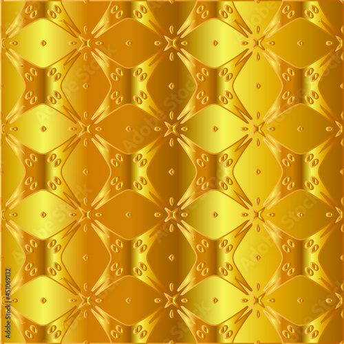 Geometric vector pattern with yellow and white gradient. gold ornament for wallpapers and backgrounds.
