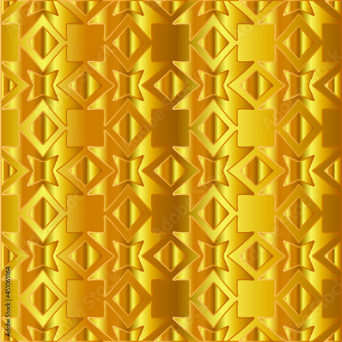 Geometric vector pattern with yellow and white gradient. gold ornament for wallpapers and backgrounds.
