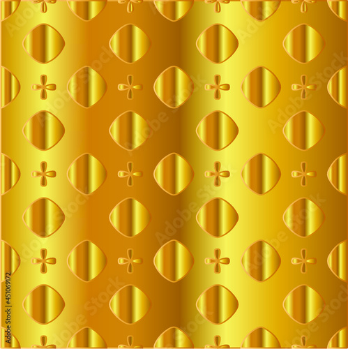 Geometric vector pattern with yellow and white gradient. gold ornament for wallpapers and backgrounds.
