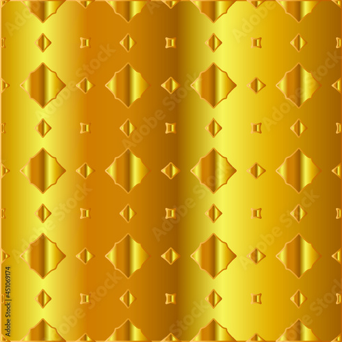 Geometric vector pattern with yellow and white gradient. gold ornament for wallpapers and backgrounds.
