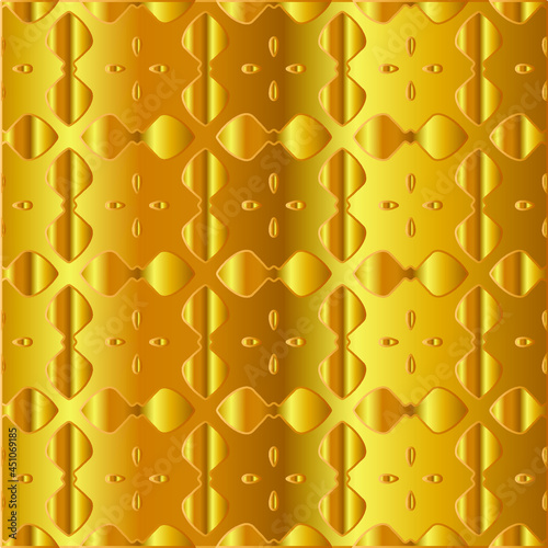 Geometric vector pattern with yellow and white gradient. gold ornament for wallpapers and backgrounds.
