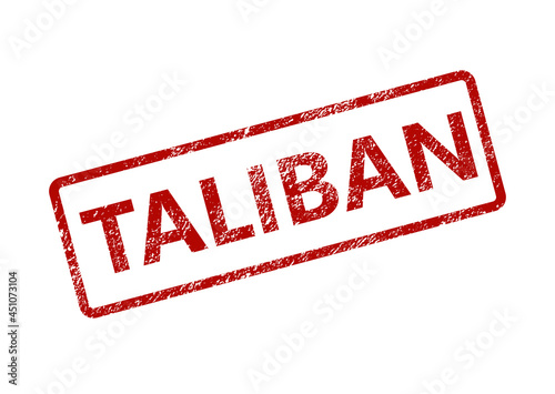 Taliban word grunge stamp on white background photo