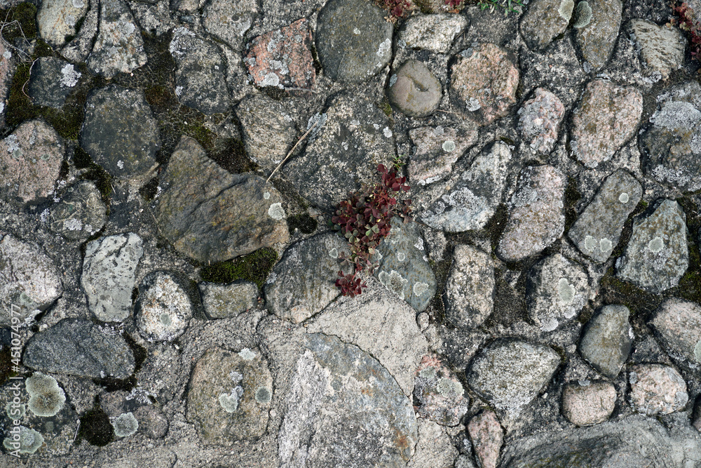 Stone pavement near the old castel in the province Stone pavement near the old castel in the province