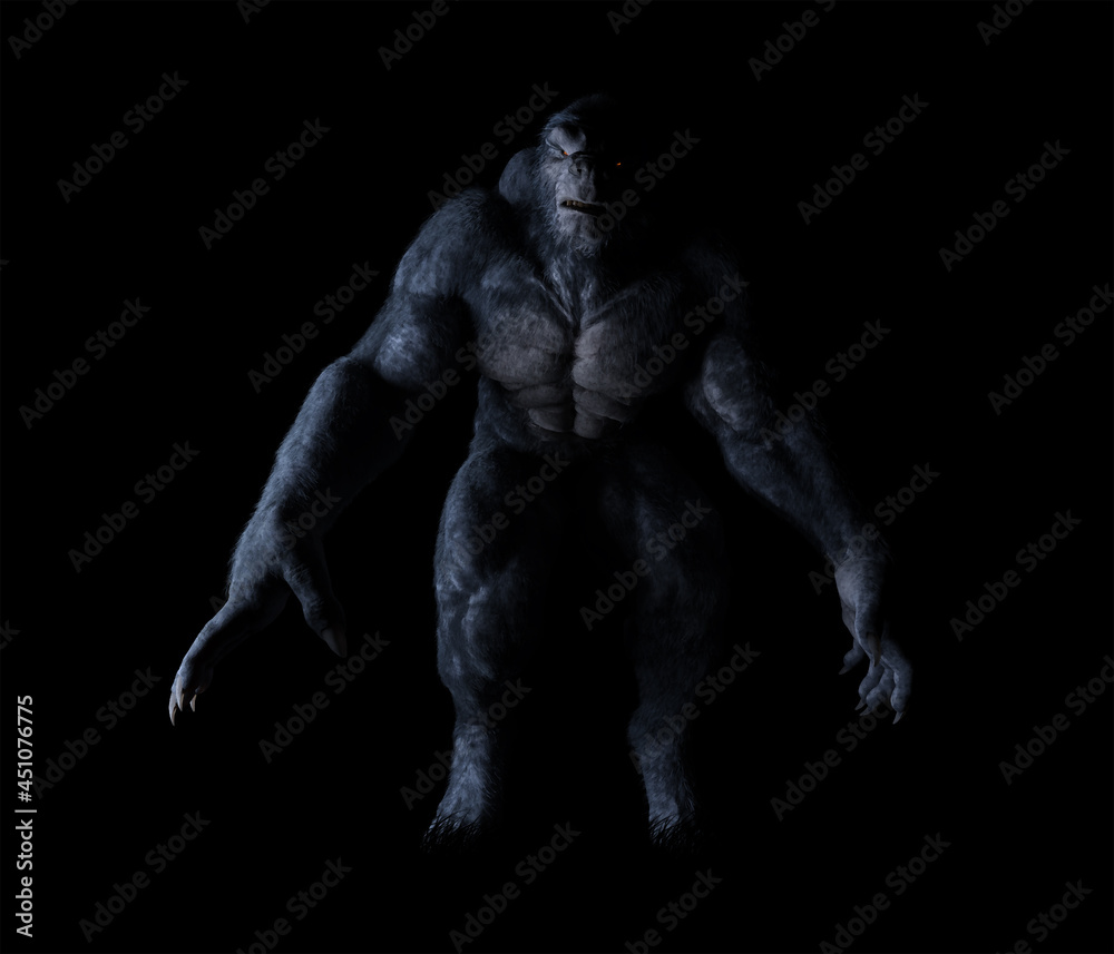 3d illustration of the Gugwe variant of Bigfoot 3d illustration of the Gugwe variant of Bigfoot